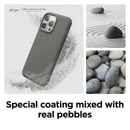 elago iPhone 14 Pro Max Pebble Case Θήκη Σιλικόνης TPU - City Grey