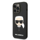 Karl Lagerfeld iPhone 14 Pro Max Silicone Karl's Head MagSafe Θήκη Σιλικόνης με MagSafe - Black - KLHMP14XSLKHBK
