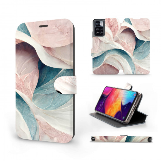 Mobiwear Xiaomi Redmi Note 11 Pro+ 5G Θήκη Βιβλίο Slim Flip - Design Pink and Greenish Marble - VP33S
