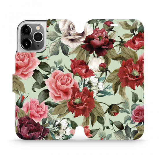 Mobiwear iPhone 12 Pro Θήκη Βιβλίο Slim Flip - Design Flowers - MD06P