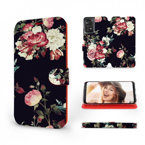 Mobiwear Xiaomi Redmi Note 11 Pro / Note 11 Pro 5G Θήκη Βιβλίο Slim Flip - Design Bouquet of Roses - VD11P