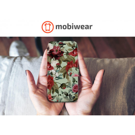 Mobiwear iPhone 12 Pro Max Θήκη Βιβλίο Slim Flip - Design Flowers - MD06P