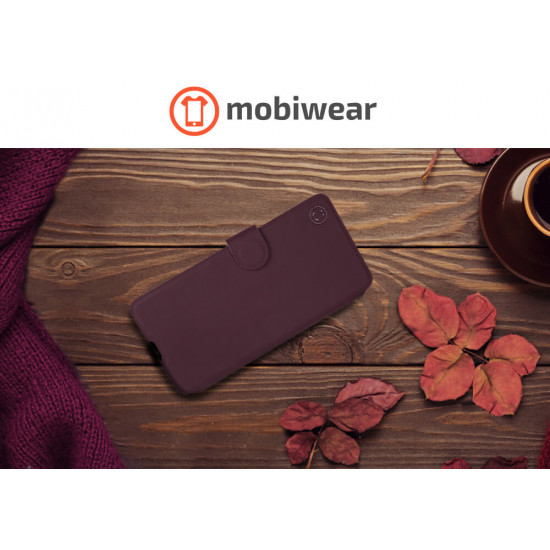 Mobiwear iPhone 13 Θήκη Βιβλίο Slim Flip - Μπορντό - S_BUB