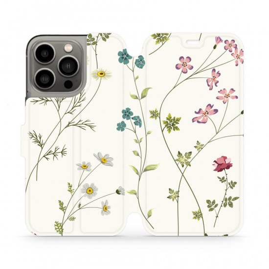 Mobiwear iPhone 13 Pro Θήκη Βιβλίο Slim Flip - Design Field Flowers - MD03S