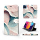 Mobiwear iPhone 13 Pro Max Θήκη Βιβλίο Slim Flip - Design Pink and Greenish Marble - VP33S