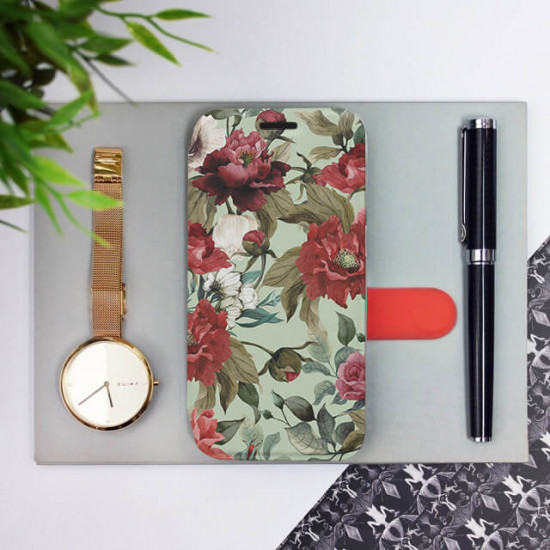 Mobiwear Xiaomi 11T / 11T Pro Θήκη Βιβλίο Slim Flip - Design Flowers - MD06P