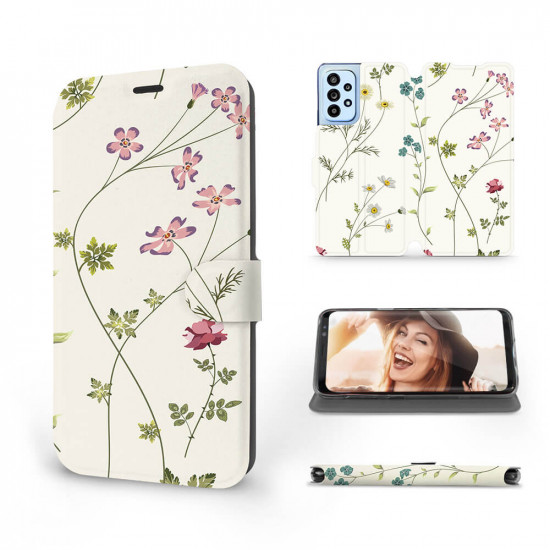 Mobiwear Samsung Galaxy A53 5G Θήκη Βιβλίο Slim Flip - Design Field Flowers - MD03S