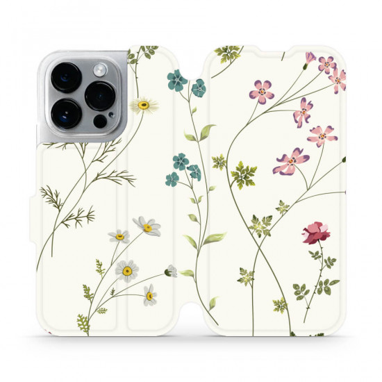 Mobiwear iPhone 14 Pro Θήκη Βιβλίο Slim Flip - Design Field Flowers - MD03S