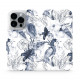 Mobiwear iPhone 14 Pro Θήκη Βιβλίο Slim Flip - Design Exotic Bird Crane and Flowers - MX09S