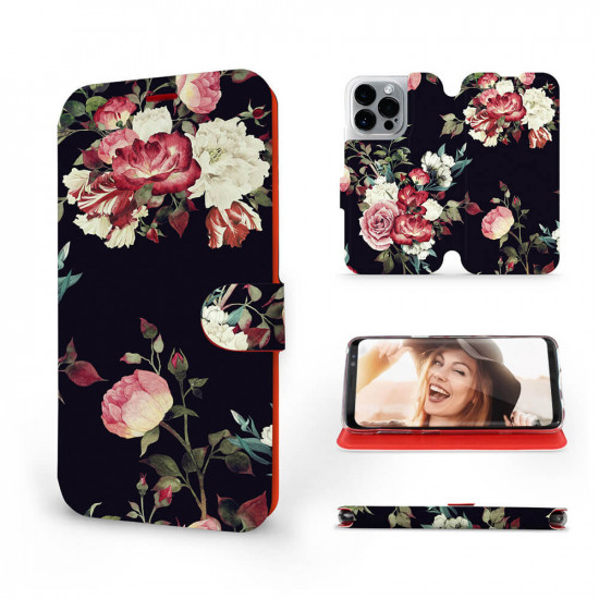 Mobiwear iPhone 14 Pro Θήκη Βιβλίο Slim Flip - Design Bouquet of Roses - VD11P
