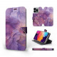 Mobiwear iPhone 14 Pro Θήκη Βιβλίο Slim Flip - Design Purple Marble - VP20S