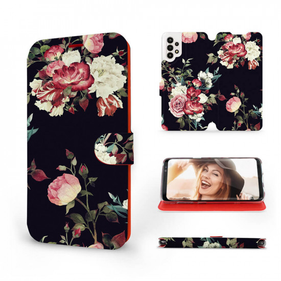 Mobiwear Samsung Galaxy A13 4G Θήκη Βιβλίο Slim Flip - Design Bouquet of Roses - VD11P