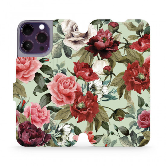 Mobiwear iPhone 14 Pro Max Θήκη Βιβλίο Slim Flip - Design Flowers - MD06P
