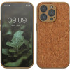 KW iPhone 14 Pro Σκληρή Θήκη από Φελλό με Πλαίσιο Σιλικόνης - Light Brown - 60262.24