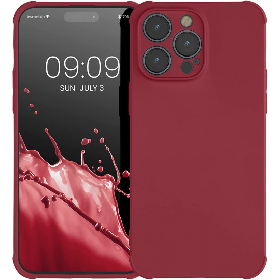 KW iPhone 14 Pro Max Θήκη Σιλικόνης TPU με Ενισχυμένες Γωνίες - Rhubarb Red - 60222.209