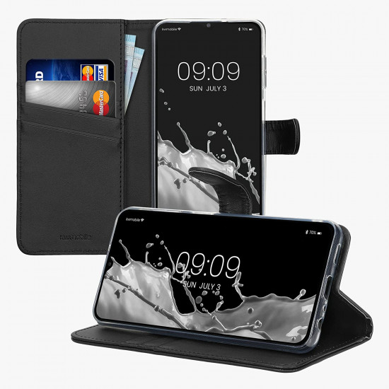 KW Samsung Galaxy A13 4G Θήκη Πορτοφόλι Stand - Black - 60024.01