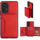 KW Samsung Galaxy A53 5G Σκληρή Θήκη με Επένδυση Συνθετικού Δέρματος και Αφαιρούμενο Πορτοφόλι για Κάρτες - Red - 59760.09