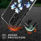 KW Samsung Galaxy A53 5G Θήκη Σιλικόνης TPU με Λουράκι Design Magnolias - Blue / Violet / Διάφανη - 58234.07