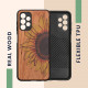 KW Samsung Galaxy A13 4G Θήκη από Φυσικό Ξύλο - Design Wood Sunflower - Yellow / Dark Brown / Light Brown - 58315.05