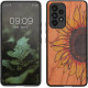 KW Samsung Galaxy A53 5G Θήκη από Φυσικό Ξύλο - Design Wood Sunflower - Yellow / Dark Brown / Light Brown - 58317.11