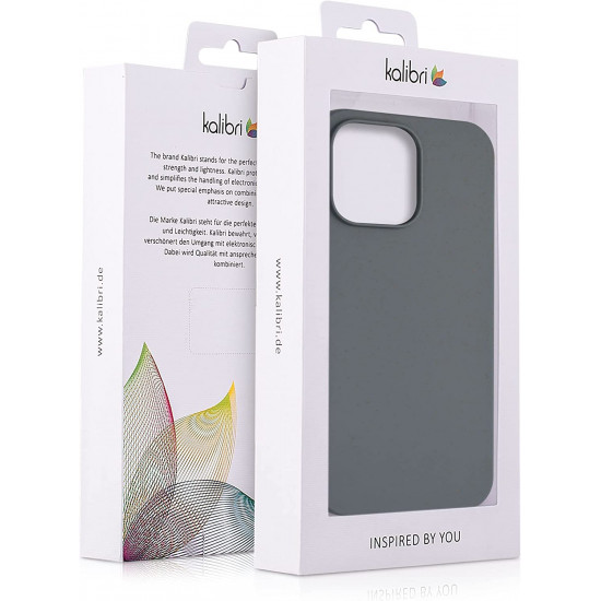 Kalibri iPhone 14 Pro Max Θήκη Σιλικόνης TPU με Ανακυκλώσιμο και Βιοδιασπώμενο Υλικό - Dark Slate - 59220.202