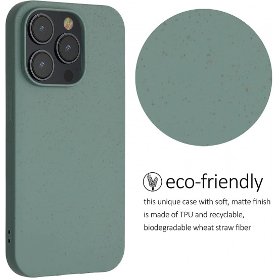Kalibri iPhone 14 Pro Θήκη Σιλικόνης TPU με Ανακυκλώσιμο και Βιοδιασπώμενο Υλικό - Forest Green - 59219.166