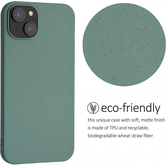 Kalibri iPhone 14 Plus Θήκη Σιλικόνης TPU με Ανακυκλώσιμο και Βιοδιασπώμενο Υλικό - Forest Green - 59218.166