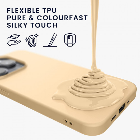 KW iPhone 14 Pro Λεπτή Θήκη Σιλικόνης TPU - Cream Matte - 59077.125
