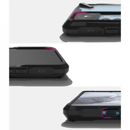 Ringke Xiaomi 12T / 12T Pro Fusion X Σκληρή Θήκη με Πλαίσιο Σιλικόνης - Black