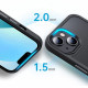 Tech-Protect iPhone 12 / 12 Pro MagMat Σκληρή Θήκη με Πλαίσιο Σιλικόνης και MagSafe - Διάφανη / Black