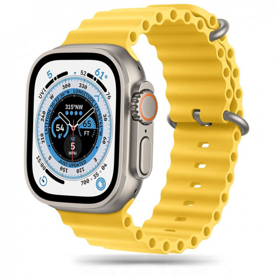 Tech-Protect Λουράκι Apple Watch 2 / 3 / 4 / 5 / 6 / 7 / 8 / 9 / SE / ULTRA / ULTRA 2 - 42 / 44 / 45 / 49 mm IconBand Pro Λαστιχένιο - Yellow