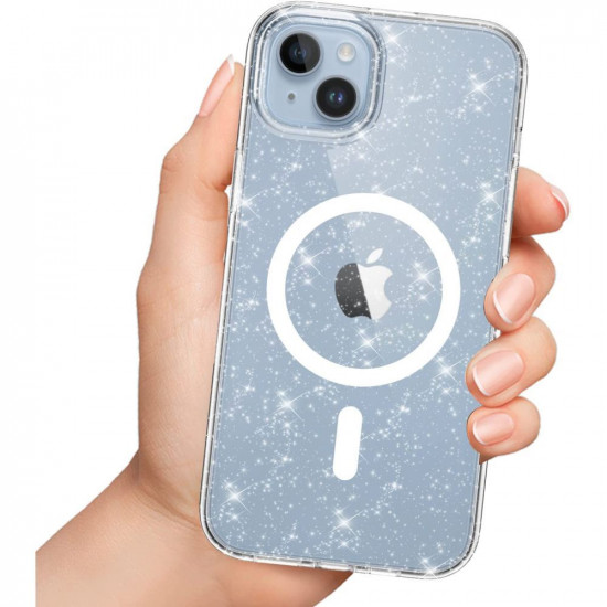 Tech-Protect iPhone 14 Pro Max Flexair Hybrid MagSafe Σκληρή Θήκη με Πλαίσιο Σιλικόνης και MagSafe - Glitter