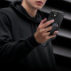 Uniq iPhone 12 Pro Max Heldro Σκληρή Θήκη με Πλαίσιο Σιλικόνης και Finger Holder - Black