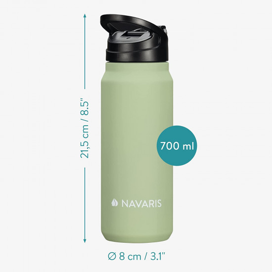 Navaris Μπουκάλι Νερού από Ανοξείδωτο Ατσάλι - 700ml - Green - 59216.2.07
