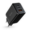 TECH-PROTECT C65W QC3.0 Οικιακός Φορτιστής Γρήγορης Φόρτισης με 2 Θύρες Type C και 1 Θύρα USB - Black