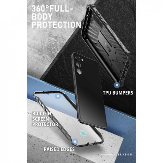 Supcase Samsung Galaxy S23 Armorbox 2 Σκληρή Θήκη με Προστασία Οθόνης και Stand - Black