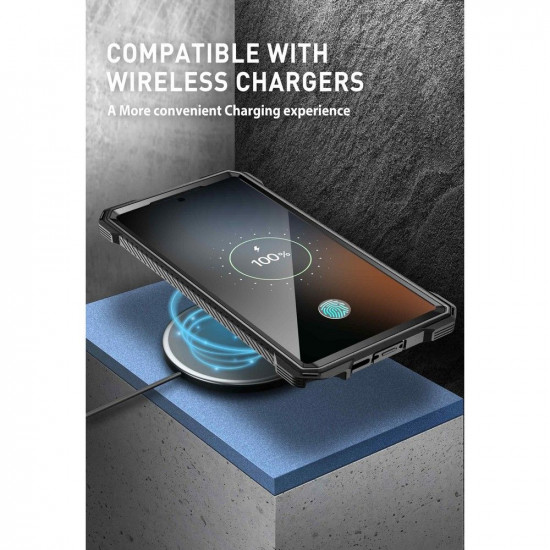 Supcase Samsung Galaxy S23 Ultra Armorbox 2 Σκληρή Θήκη με Προστασία Οθόνης και Stand - Black