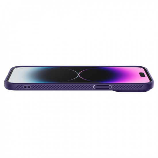 Spigen iPhone 14 Pro Max Liquid Air Θήκη Σιλικόνης - Deep Purple