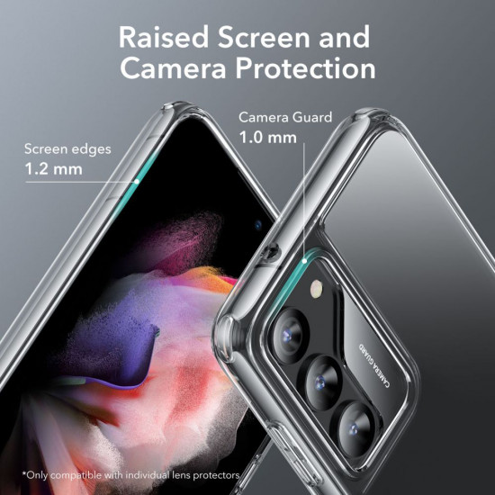 ESR Samsung Galaxy S23 Air Shield Boost Σκληρή Θήκη με Πλαίσιο Σιλικόνης και Stand - Διάφανη