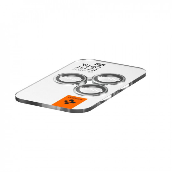 Spigen iPhone 14 Pro / 14 Pro Max Optik.TR EZ Fit Αντιχαρακτικό Γυαλί για την Κάμερα - 2 Τεμάχια - Silver