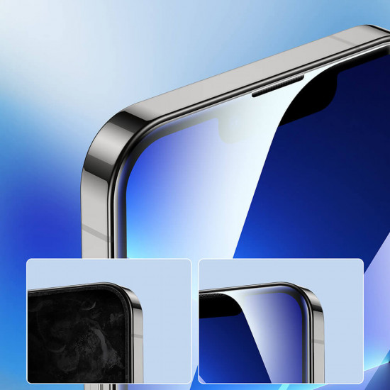 Joyroom iPhone 14 Pro Max Knight Series 2.5D 9H Full Screen Tempered Glass Αντιχαρακτικό Γυαλί Οθόνης - Black - JR-H04