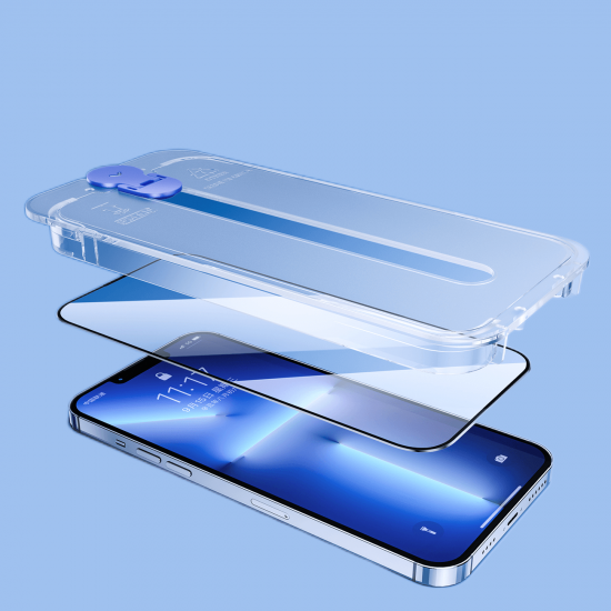 Joyroom Knight Series iPhone 14 Plus 9H Tempered Glass Αντιχαρακτικό Γυαλί Οθόνης με Κιτ Τοποθέτησης - Black - JR-H11