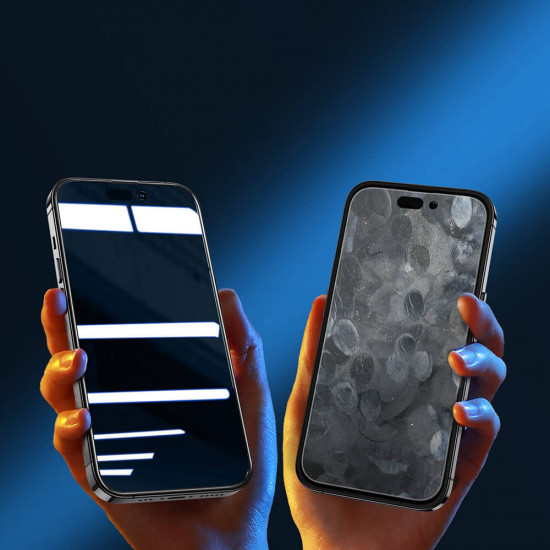 Joyroom iPhone 14 Pro Knight Series 2.5D Privacy TG 9H Full Screen Tempered Glass Αντιχαρακτικό Γυαλί Οθόνης - Black - JR-P02
