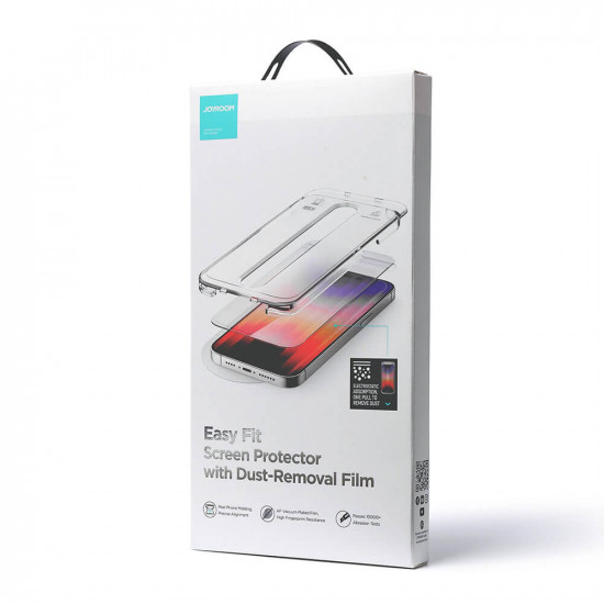 Joyroom iPhone 14 Pro Easy Fit Full Screen Tempered Glass Αντιχαρακτικό Γυαλί Οθόνης 9H - Διάφανο - JR-DH10