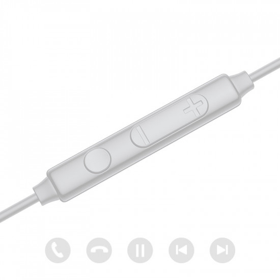 Joyroom JR-EC03 Handsfree Ακουστικά με Ενσωματωμένο Μικρόφωνο - Silver