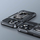 Joyroom iPhone 14 Pro Dual Hinge Σκληρή Θήκη Υψηλής Προστασίας με Δαχτυλίδι Συγκράτησης - Black - JR-14S2