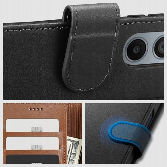 Tech-Protect Samsung Galaxy S23 Ultra Θήκη Πορτοφόλι Stand από Δερματίνη - Black