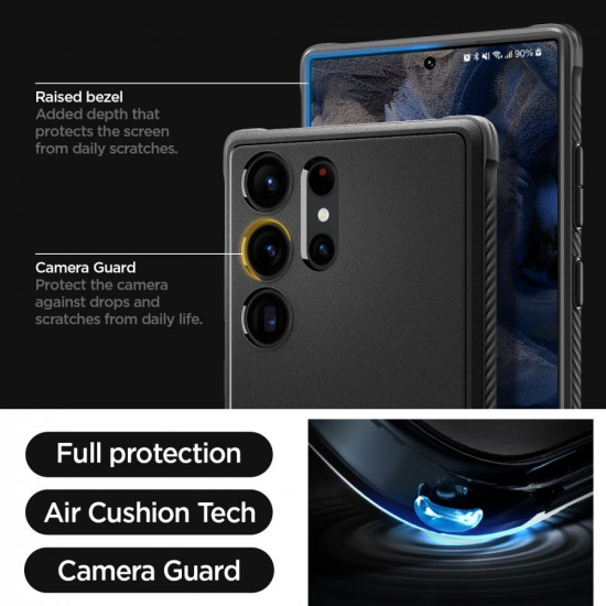 Spigen Samsung Galaxy S23 Ultra Θήκη TPU Rugged Armor - Black Matte