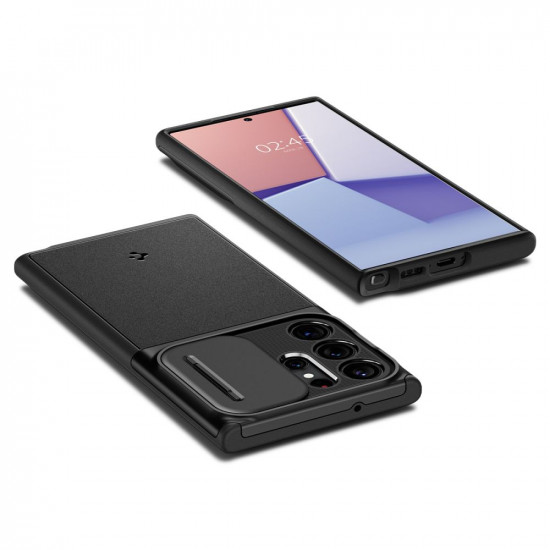 Spigen Samsung Galaxy S23 Ultra Optik Armor Θήκη Σιλικόνης με Κάλυμμα για την Κάμερα - Black