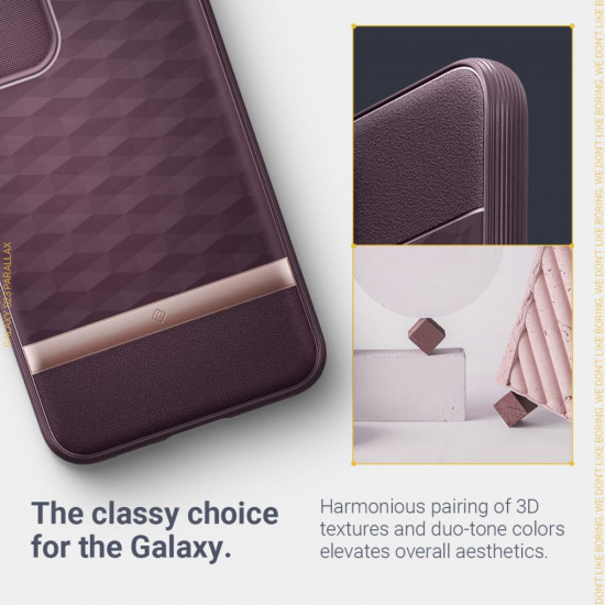 Caseology Samsung Galaxy S23 Parallax Θήκη Σιλικόνης με Σκληρό Πλαίσιο - Burgundy